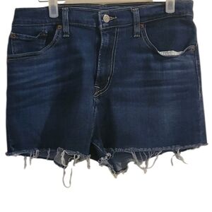 Levi Strauss Dark Blue Denim Cutoff Shorts Size 31